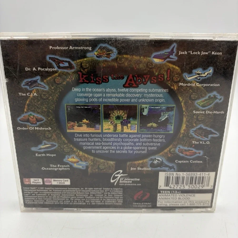 Critical Depth (Sony PlayStation 1, 1997) Ps1 Clean‎ CIB MANUAL